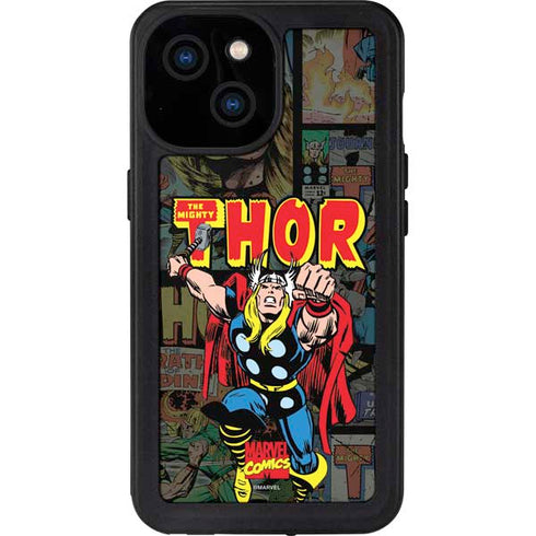 Marvel Classic Comics The Mighty Thor Vintage iPhone 15 Waterproof Case